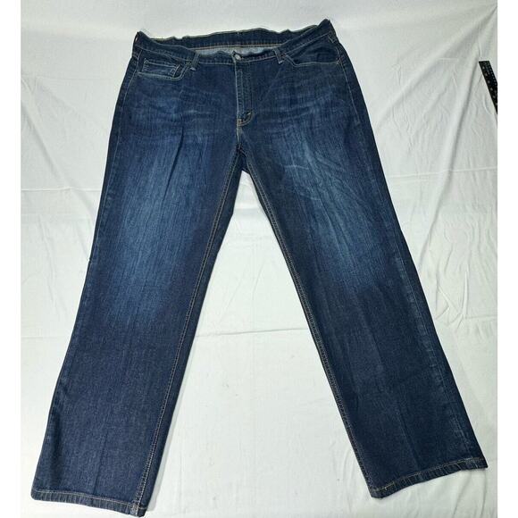 Levis 541 Men's Dark Wash Wide Leg Blue Denim Jeans - Size 42x31.5 - Picture 1 of 7